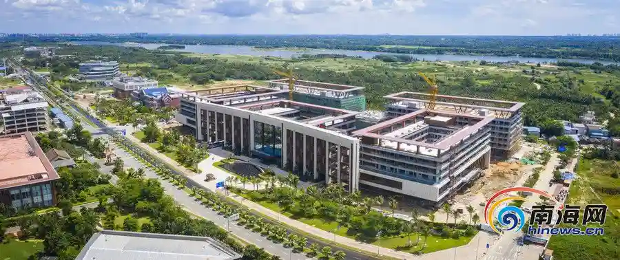 航拍博鳌乐城国际医疗旅游先行区 综合服务中心即将完工